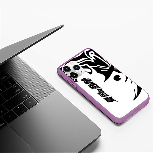 Чехол iPhone 11 Pro матовый JoJo Bizarre Adventure / 3D-Фиолетовый – фото 3