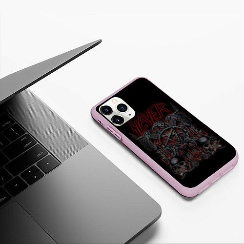 Чехол iPhone 11 Pro матовый Slayer / 3D-Розовый – фото 3