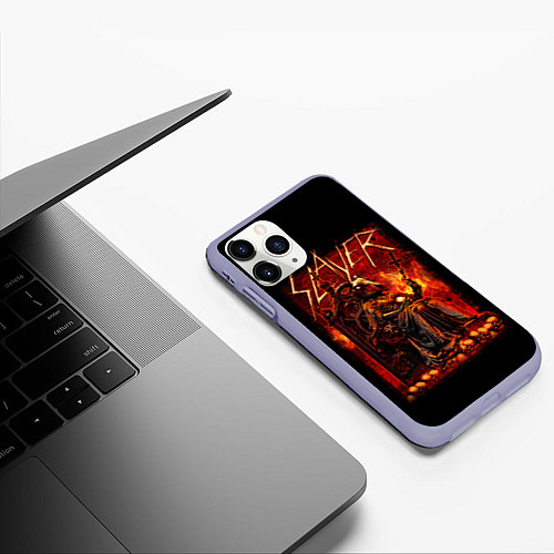 Чехол iPhone 11 Pro матовый Slayer / 3D-Светло-сиреневый – фото 3