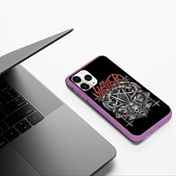 Чехол iPhone 11 Pro матовый Slayer, цвет: 3D-фиолетовый — фото 2