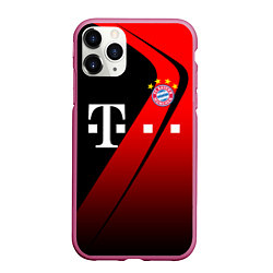 Чехол iPhone 11 Pro матовый FC Bayern Munchen Форма, цвет: 3D-малиновый