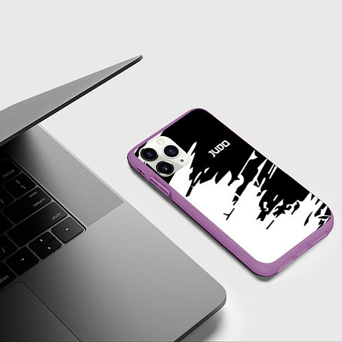 Чехол iPhone 11 Pro матовый Judo / 3D-Фиолетовый – фото 3