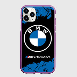 Чехол iPhone 11 Pro матовый BMW БМВ, цвет: 3D-фиолетовый