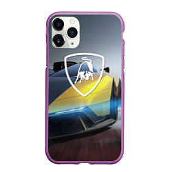 Чехол iPhone 11 Pro матовый Lamborghini - Italy, цвет: 3D-фиолетовый