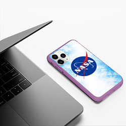 Чехол iPhone 11 Pro матовый NASA НАСА, цвет: 3D-фиолетовый — фото 2