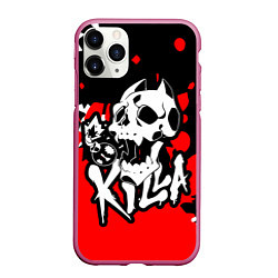 Чехол iPhone 11 Pro матовый KILLA, цвет: 3D-малиновый