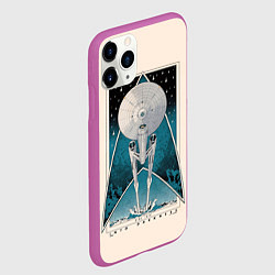 Чехол iPhone 11 Pro матовый Star Trek, цвет: 3D-фиолетовый — фото 2