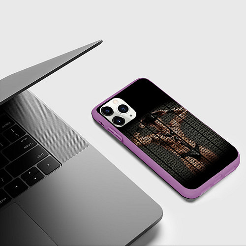 Чехол iPhone 11 Pro матовый Dungen Master color / 3D-Фиолетовый – фото 3
