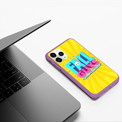 Чехол iPhone 11 Pro матовый Fall Guys, цвет: 3D-фиолетовый — фото 2