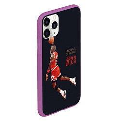 Чехол iPhone 11 Pro матовый MICHAEL JORDAN, цвет: 3D-фиолетовый — фото 2