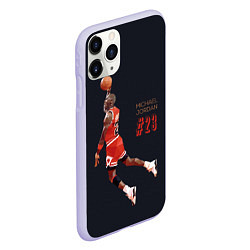 Чехол iPhone 11 Pro матовый MICHAEL JORDAN, цвет: 3D-светло-сиреневый — фото 2