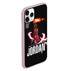 Чехол iPhone 11 Pro матовый MICHAEL JORDAN, цвет: 3D-розовый — фото 2