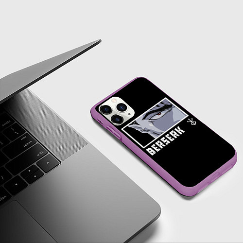 Чехол iPhone 11 Pro матовый Берсерк / 3D-Фиолетовый – фото 3