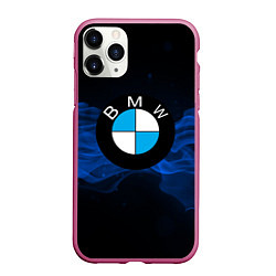 Чехол iPhone 11 Pro матовый BMW, цвет: 3D-малиновый