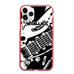 Чехол iPhone 11 Pro матовый Metallica, цвет: 3D-красный