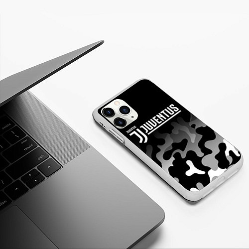 Чехол iPhone 11 Pro матовый JUVENTUS ЮВЕНТУС / 3D-Белый – фото 3