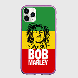 Чехол iPhone 11 Pro матовый Bob Marley, цвет: 3D-фиолетовый