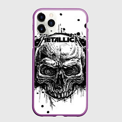 Чехол iPhone 11 Pro матовый Metallica, цвет: 3D-фиолетовый