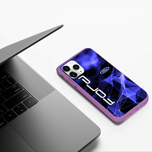 Чехол iPhone 11 Pro матовый FORD / 3D-Фиолетовый – фото 3