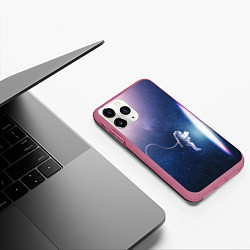 Чехол iPhone 11 Pro матовый В КОСМОСЕ D, цвет: 3D-малиновый — фото 2