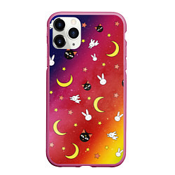 Чехол iPhone 11 Pro матовый SAILOR MOON, цвет: 3D-малиновый