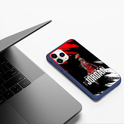 Чехол iPhone 11 Pro матовый MICHAEL JORDAN, цвет: 3D-тёмно-синий — фото 2