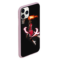 Чехол iPhone 11 Pro матовый MICHAEL JORDAN, цвет: 3D-розовый — фото 2