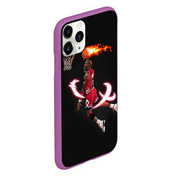 Чехол iPhone 11 Pro матовый MICHAEL JORDAN, цвет: 3D-фиолетовый — фото 2