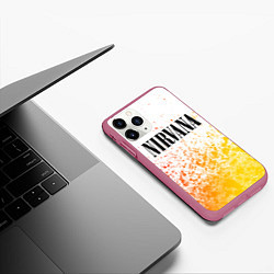 Чехол iPhone 11 Pro матовый NIRVANA НИРВАНА, цвет: 3D-малиновый — фото 2