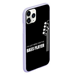 Чехол iPhone 11 Pro матовый BASS PLAYER GUITAR, цвет: 3D-светло-сиреневый — фото 2