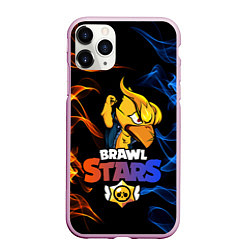 Чехол iPhone 11 Pro матовый BRAWL STARS PHOENIX CROW, цвет: 3D-розовый