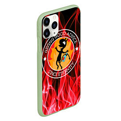 Чехол iPhone 11 Pro матовый FIRE, цвет: 3D-салатовый — фото 2