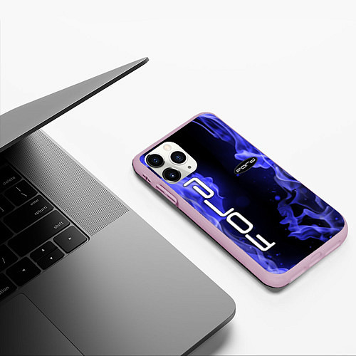 Чехол iPhone 11 Pro матовый FORD / 3D-Розовый – фото 3