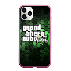 Чехол iPhone 11 Pro матовый GTA 5 ГТА 5, цвет: 3D-малиновый