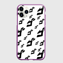 Чехол iPhone 11 Pro матовый JoJo Bizarre Adventure, цвет: 3D-фиолетовый