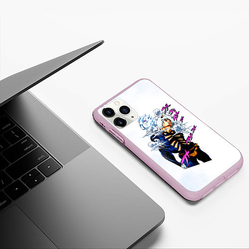 Чехол iPhone 11 Pro матовый JoJo Bizarre Adventure / 3D-Розовый – фото 3
