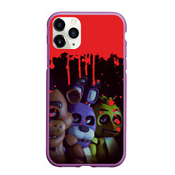 Чехол iPhone 11 Pro матовый Five Nights At Freddys, цвет: 3D-фиолетовый