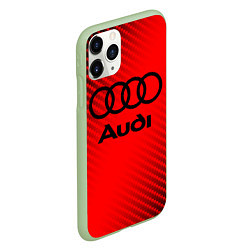 Чехол iPhone 11 Pro матовый AUDI АУДИ, цвет: 3D-салатовый — фото 2