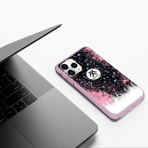 Чехол iPhone 11 Pro матовый MONSTA X / 3D-Розовый – фото 3