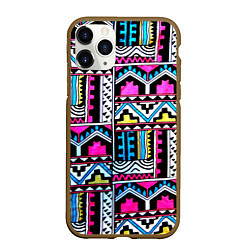 Чехол iPhone 11 Pro матовый Ацтеки, цвет: 3D-коричневый