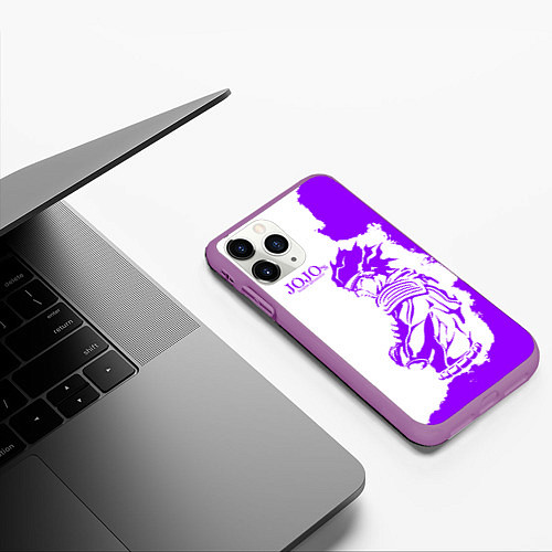 Чехол iPhone 11 Pro матовый JoJo Bizarre Adventure / 3D-Фиолетовый – фото 3