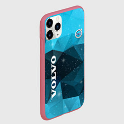Чехол iPhone 11 Pro матовый Volvo, цвет: 3D-малиновый — фото 2