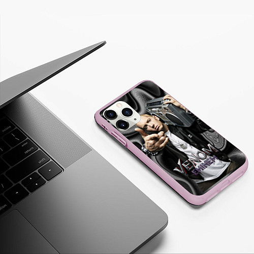Чехол iPhone 11 Pro матовый Eminem-Venom / 3D-Розовый – фото 3