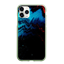 Чехол iPhone 11 Pro матовый ПЛАЗМА, цвет: 3D-салатовый