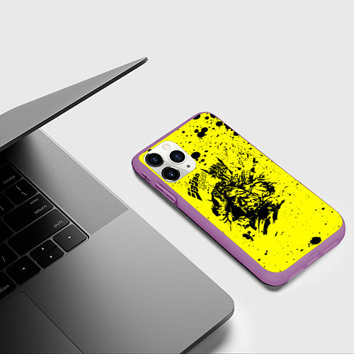 Чехол iPhone 11 Pro матовый JoJo Bizarre Adventure / 3D-Фиолетовый – фото 3