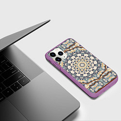 Чехол iPhone 11 Pro матовый Ковер, цвет: 3D-фиолетовый — фото 2
