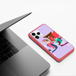 Чехол iPhone 11 Pro матовый Geishas, цвет: 3D-красный — фото 2