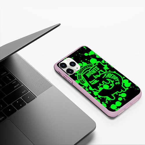 Чехол iPhone 11 Pro матовый Five Nights at Freddy / 3D-Розовый – фото 3