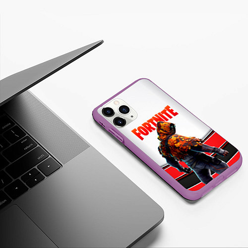 Чехол iPhone 11 Pro матовый FORTNITE GAME / 3D-Фиолетовый – фото 3