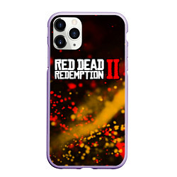 Чехол iPhone 11 Pro матовый RED DEAD REDEMPTION 2, цвет: 3D-светло-сиреневый